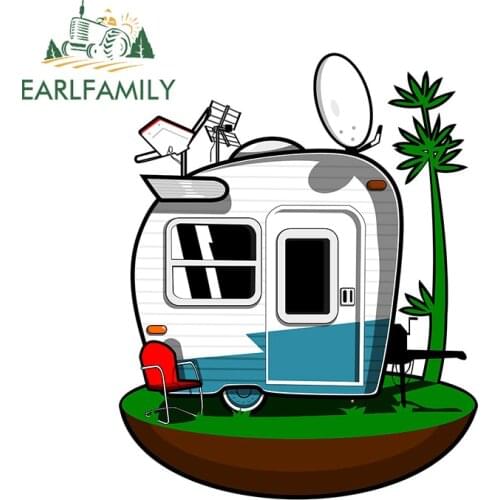 EARLFAMILY 13cm x 7.7cm for Small Caravan Vinyl Decal Creative Motorcycle Helmet Decal Graphics Snowboard Fine Anime Decoration