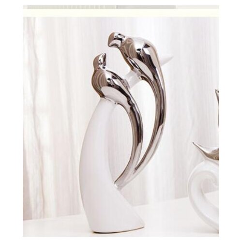 European Modern ceramic Lover birds miniature Figurine craft miniatures fashion feng shui home decoration accessories