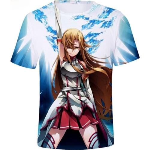 Anime Sword Art Online 3d Printed T-shirt Men/women Fashion Harajuku Style Popular Short Sleeve Streetwear Tee