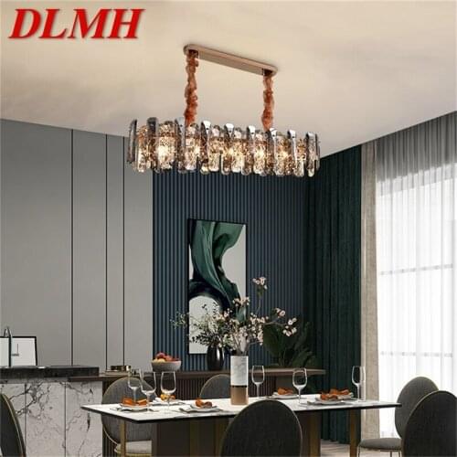 DLMH Crystal Pendant Light Postmodern Luxury LED Lamps Fixture Decorative For Home Living Room