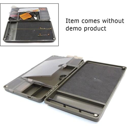 Fishing Rig Board Box & Terminal Tackle System Carp Swivels Hooks Storage System 25.5*13.5*3cm Multi-Function Fishing Box