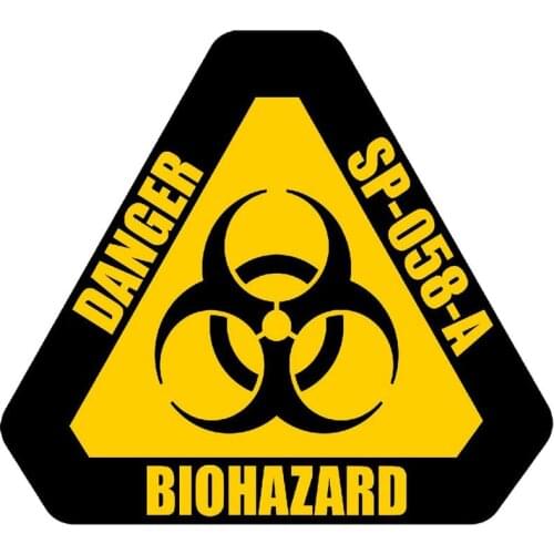 Creatine DANGER BIOHAZARD Sign Warning Mark Creative Cover Scratches Car Sticker KK Pvc 12CM X 10.7CM