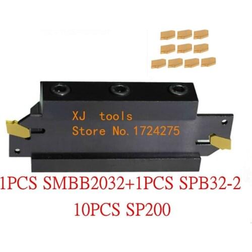 20mm petiole SPB32-2 1pcs+SMBB2032 1pcs+ SP200 NC3020/NC3030 10pcs=12pcs/set NC3020/NC3030 Machining steel CNC lathe tool