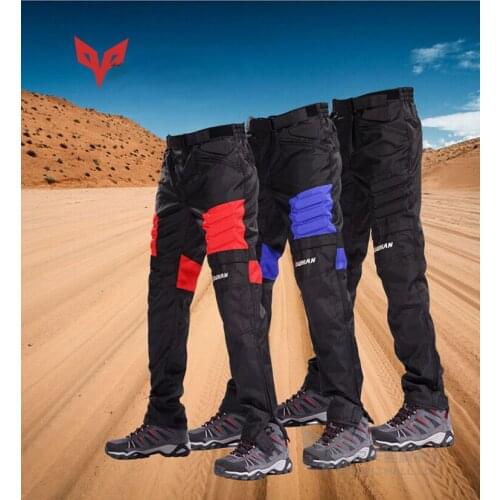 DUHAN motorcycle racing pant motorbike pants off-road moto riding trousers black blue red color