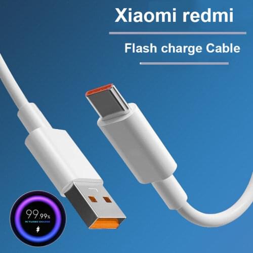 1/1.5/2M Xiaomi 6A Type C Cable New Original Turbo Fast Charging Line For MIUI 11 10 10T 9 Poco X3 NFC M3 CC9 Pro Redmi K40 K30