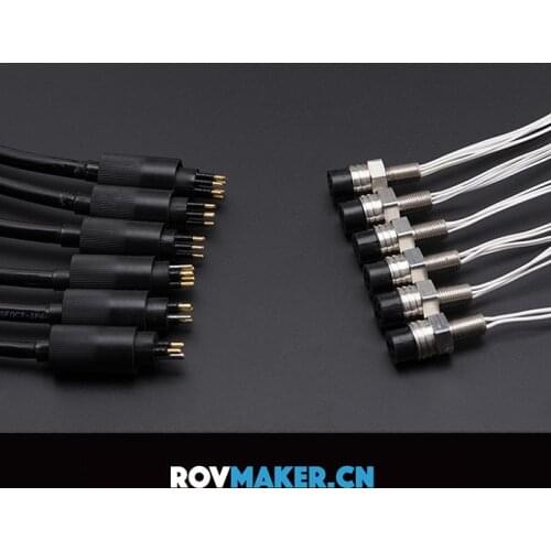 Underwater Connector Water-tight Connector Water-tight Plug 400m Pressure-resistant Base + Bus Cable Plug Set
