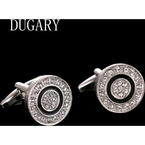 DUGARY Luxury shirt cufflinks for mens Brand cuff buttons cuff links High Quality Round wedding abotoaduras Jewelry gemelos