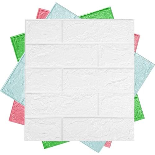 Self-adhesive 3d Stereo Wall Stickers Bedroom Warm Decoration Background Wall Wallpaper Foam Brick Waterproof Moisture Sticker