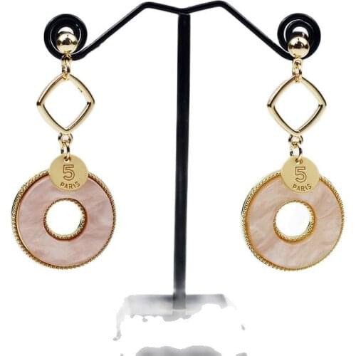 MADALENA SARARA AAA Cubic Zircon Inlaid Pave Setting And Crystal High Polished Copper Earrings Three Style Options