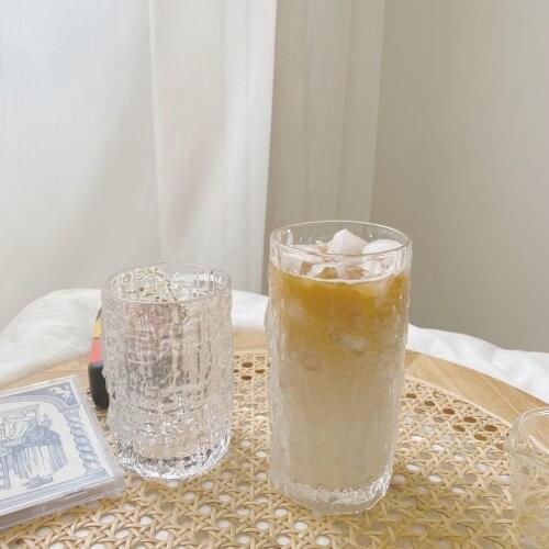 Ins Bark Grain Beer Whiskey Glass Juice Milk Wine Niche Personality Couple Cup Vaso De Cristal Verre