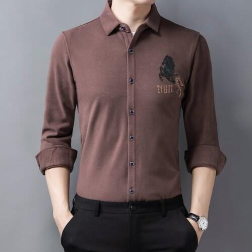 Large Size Winter Warm Plush Blouse For Mens Green Flannelette Shirts For Stout Claret Fashion Husband Clothes Khaki Thermal