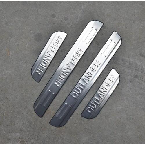 Stainless steel Car door cover outside door sill external Scuff Plate/Door Sill For 2013 - 2018 Mitsubishi Outlander car styling