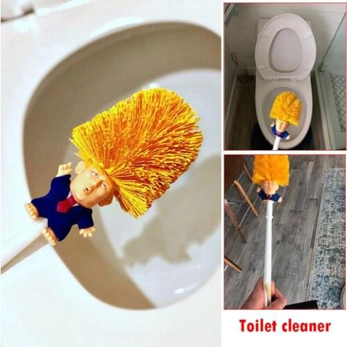 1pc Creative Donald Trump Brush Toilet Supplies Set Brush Holders Wc Original Toilet Bathroom Cleaning Accessories personalit