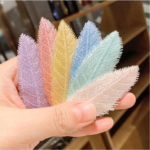 1Pieces Butterfly Hair Clip Womens Simple Net Yarn Leaves Hairpin Pearl Hairpin Girl Hair ClipHair Accessories Jewellery