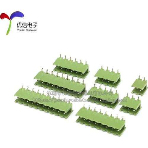 10pcs/Curved needle Socket KF2EDGK 2P 3P 4P 5P 6P 7P 8P 9P 10P 12P Connectors Spacing:5.08MM