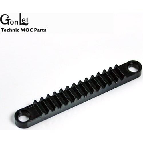 10Pcs/lot High-Tech Gear Rack 1 x 8 with Holes fit for BrickLink LDraw 6630 MOC Building Blocks Bricks Toys Parts