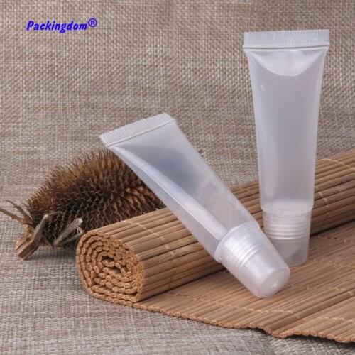 100pcs Lip Gloss Tubes Soft Plastic Travel Bottle Clear Empty Hand Cream Small PVC Packaging Mini Sample Cosmetic Containers 8ml