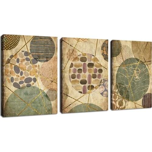 Abstract Pattern Circles Dots Contemporary Canvas Art Pictures Artwork Indoor Decoration