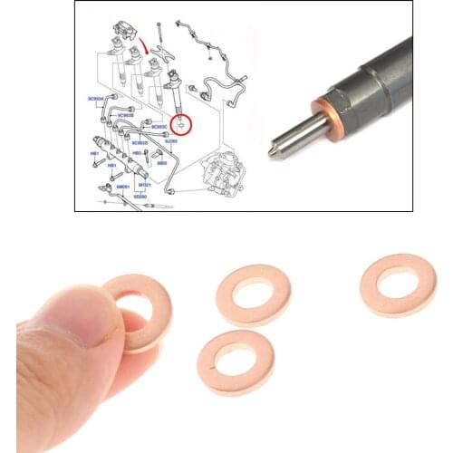 Car Accessories Fuel Injector Seal Copper Washer 4pcs for Ford Transit MK7 2.2 2.4 3.2 2006