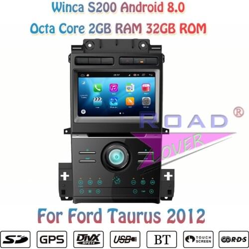 Winca S200 Android 8.0 Car DVD Player Autoradio For Ford Taurus 2012 Stereo GPS Navigation Magnitol 2Din Octa Core 8" HD Monitor