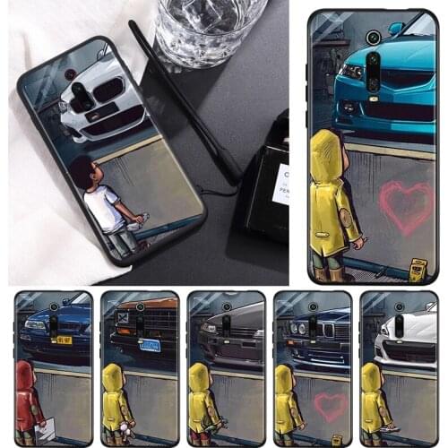 Cute little boy car For Xiaomi Redmi 9T 9I 9AT 9A 9C 9 8A 8 7A 7 6A 6 5A 5 4X PRO Prime Plus Black Soft Phone Case