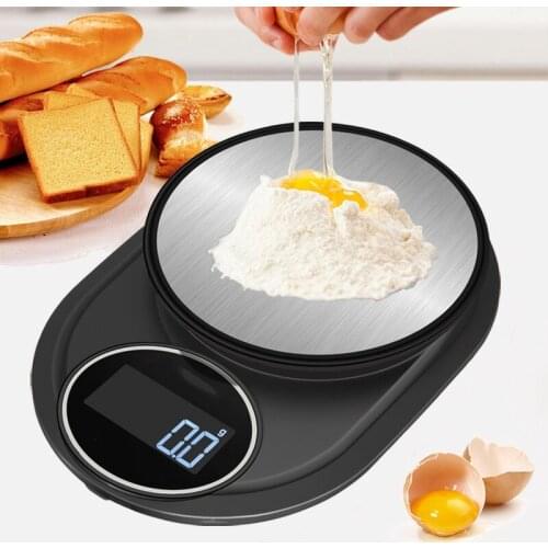 Digital Kitchen Scale 11lb/5kg 0.1g Precision Food Diet Scale for Cooking Baking Multifunctional Measure Tools Stainless Steel