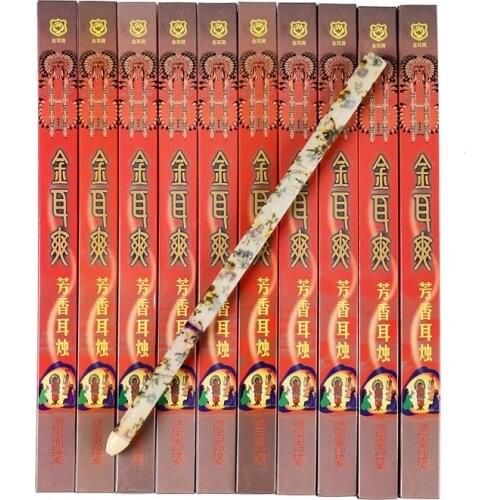 40Pcs Ear Cleaning Ear Wax Candle Fragrance Ear Candle Straight Style Cylinder Indiana Fragrance Candling Carton Packag