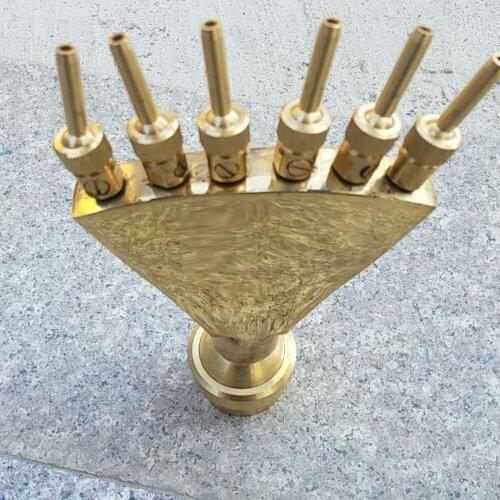 Jet type 1'' 1.5'' 2'' Full-copper Fengwei fountain nozzle Peacock Kaiping landscape fountain head Scattered sprinkler nozzle