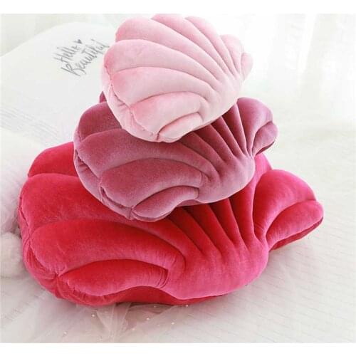 Sea Shell Simulation Seat Cushion Childrens Plush Doll Birthday Gift Back Chair Decoration Couch Pad