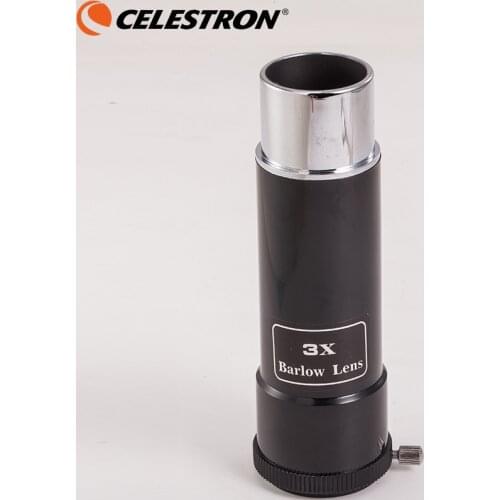 Celestron 3X Magnification Plastic Barlow Lens Compatible with 1.25 inches Thread for Standard Astronomical Telescope Eyepiece
