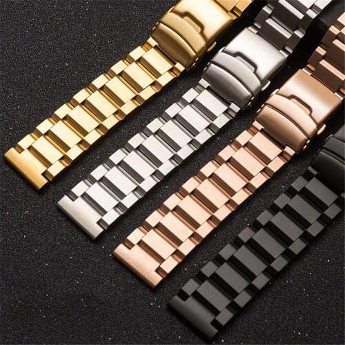 18mm 19mm 20mm 21mm 22mm 23mm 24mm 25mm Quick Release Watchband Stainless Steel Bracelet Metal Wrist Belt Band Strap Accessories