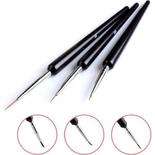 3 Pcs Painting Flower Set Pen Cake Decorating Brush Cupcake Sugar Craft Tools Manicure Tool Painted Pen Essert Pastry Decor