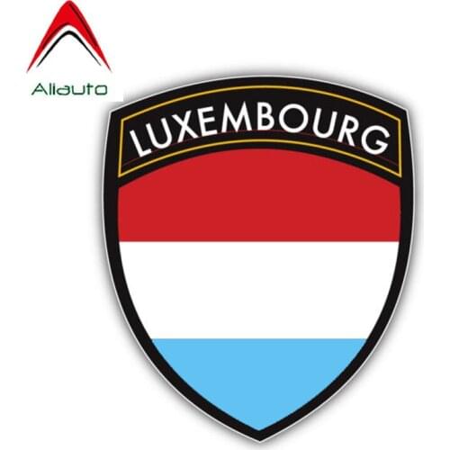 Aliauto Motorcycle Decal Luxembourg Flag Sticker Car Accessories PVC for VW Golf 5 Nissan Juke Logan Lifan Renault,11cm*9cm