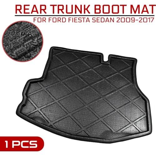 For Ford Fiesta Sedan 2009-2017 Car Floor Mat Carpet Rear Trunk Anti-mud Cover