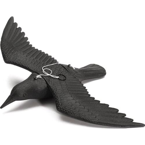 Outdoors Life-Size 15" Floating Decoy Fishing Hunting Decoy Flying Crow