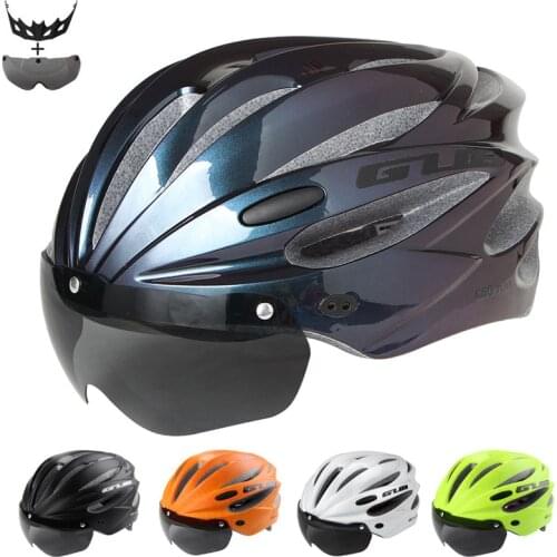 2021 New Magnetic Glasses Cycling Helmet Visor Integrally-molded MTB Road Bike Bicycle Motorcycle Sports Helmet for Men Women