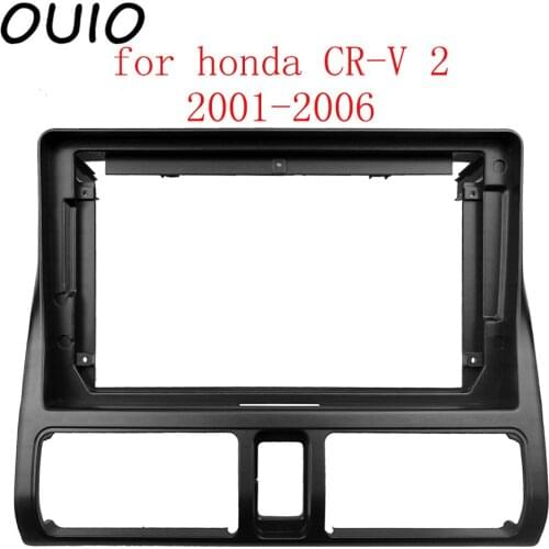 OUIO 9 inch car dashboard Double Din DVD frame decoration kit dashboard panel suitable for honda CR-V 2 2001-2006 frame