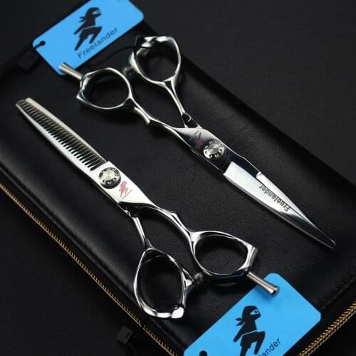 6" level handle professional Japanese 62HRC 6CR 440C high quality Single tail high grade XC-12 hair cutting thinning scissors