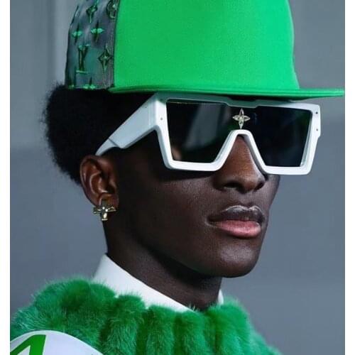 Luxury Brand Design One-piece lens Sunglasses Ladies Sun Glasses Square Eyewear Female Travel Vintage Oversized Sunglasses Men