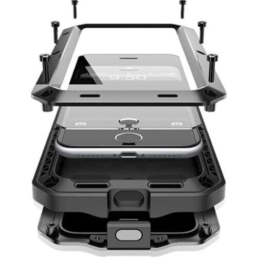 Luxury Shockproof Life Waterproof Metal Aluminium Case For iPhone 6S 7 8 PLUS X XS XR XS MAXHeavy Duty Doom Armor Cover Cases