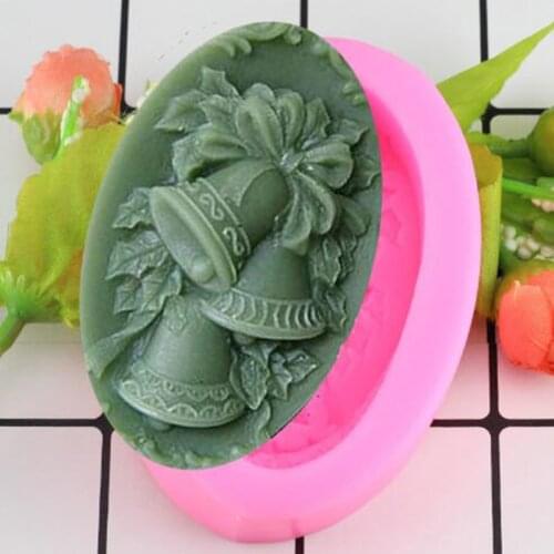 Ball Sports Series Basketball Football Rugby Leaves Shape Chrismtas Bell DIY Silicone Mold Fondant Cake Decoration Mold