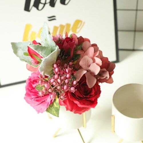 Wedding Decoration Fake Artificial Flower Bouquet Home Decor Jasmine Bouquet Silk Wreath Simulation Jasmine Flower Bouquet