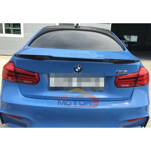 Real carbon fiber V style trunk spoiler for BMW 3-Series F30 F80 M3 4D Sedan 2012UP B244