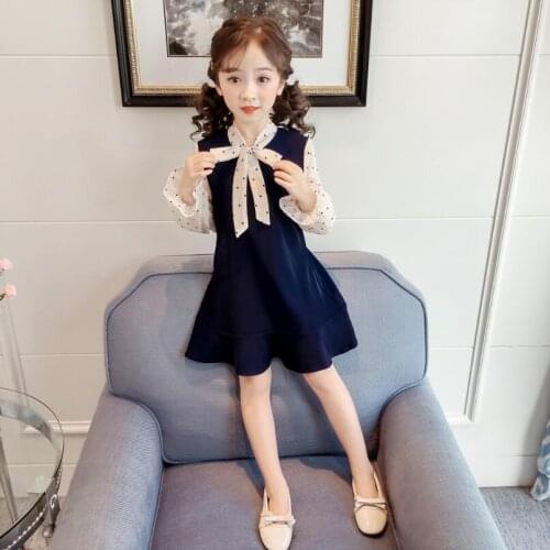 2019 Spring Autumn Toddler Childrens Clothes Baby School Girls Dress Long Sleeve Kids Party Dresses for Girl Vestidos JW4660