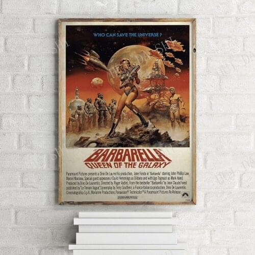 Barbarella Queen Of The Galaxy Vintage Movie Poster, Retro Wall Art Print