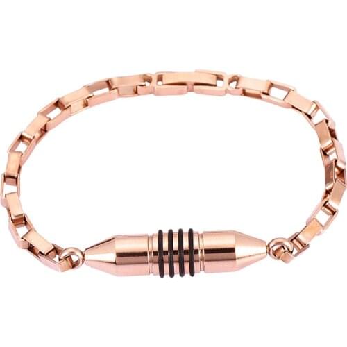 Top Quality 316L Stainless Steel Rose Gold Black Pet Urn Dog Urn Cat Urn Cremation Bracelet/Bangles Women Man