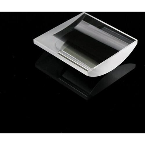 High Quality Professional Cylindrical Square Diameter 53 mm with focal length 75.6 mm flat convex cylindrical lens for sale
