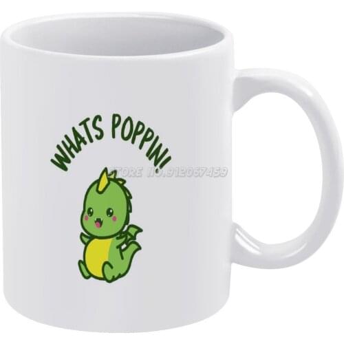 Whats Poppin! Coffee Mugs Custom Cup Personalized Mug Tea Cup Hot Drink Cup Creative Drinkware Gifts Lets Eat Stars Never Cosmos