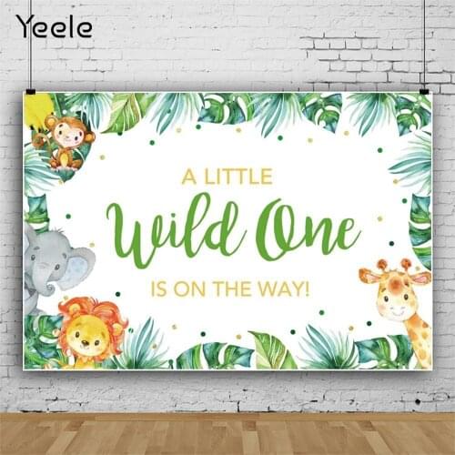 Yeele Photo Backdrop Prop Safari Animal Wild One Baby Shower Party Photography Backgrounds Vinyl Photocall For Photo Baby Studio