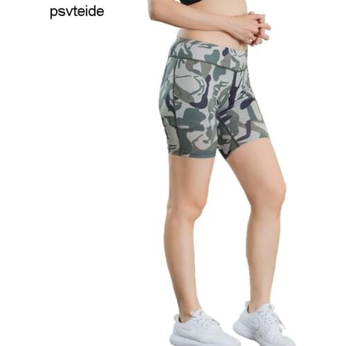 Womens sports Shorts Camouflage shorts female exercise trunks quickdry gym short pants bodybuilding shorts army-green Leggings